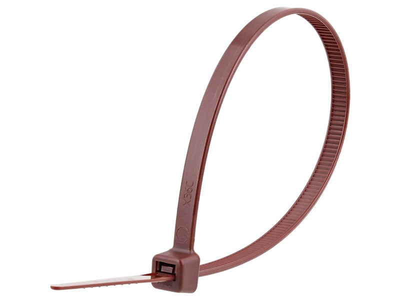 SECURE CABLETIES Secure 8 Inch Brown 50 lb Standard Nylon Cable Tie - 100 Pack - Image 1